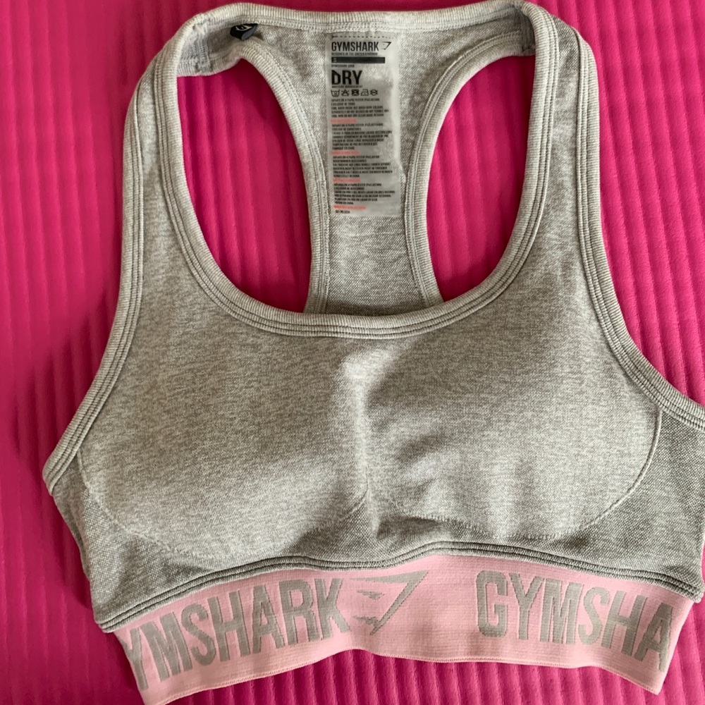 Gymshark Flex pink/grey sports bra